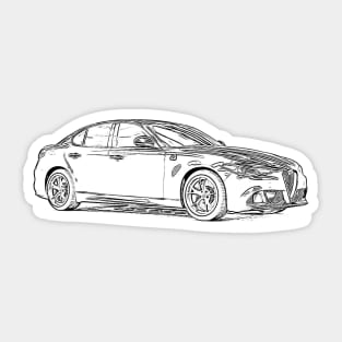 Quadrifoglio Wireframe Sticker